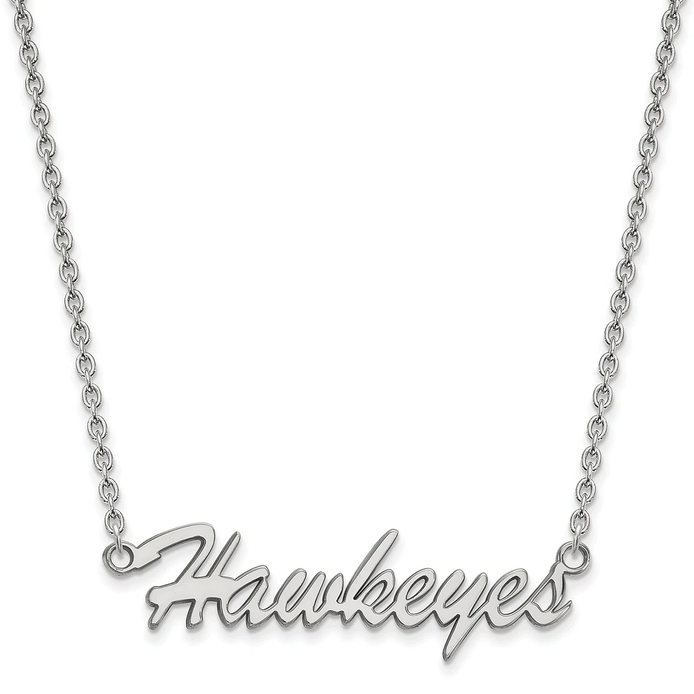 Women's Iowa Hawkeyes Sterling Silver Script Logo Necklace