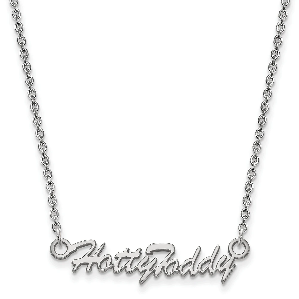 Women's Ole Miss Rebels Silver Script Logo Necklace