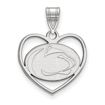 Women's Penn State Nittany Lions Sterling Silver Logo Heart Pendant