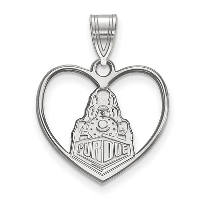Women's Purdue Boilermakers Sterling Silver Secondary Logo Heart Pendant