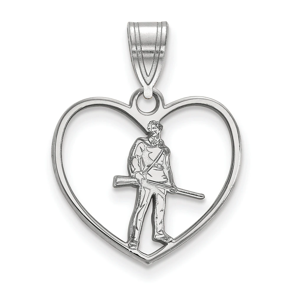 Women's West Virginia Mountaineers Sterling Silver Mascot Heart Pendant