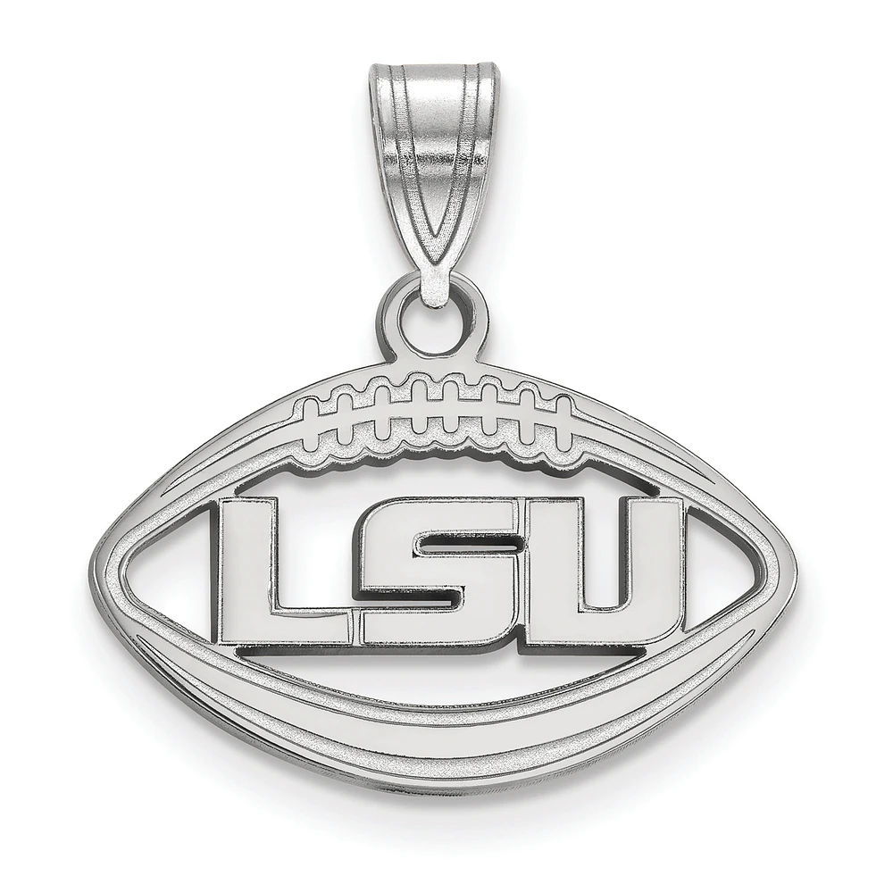 Women's LSU Tigers Sterling Silver Logo Football Pendant