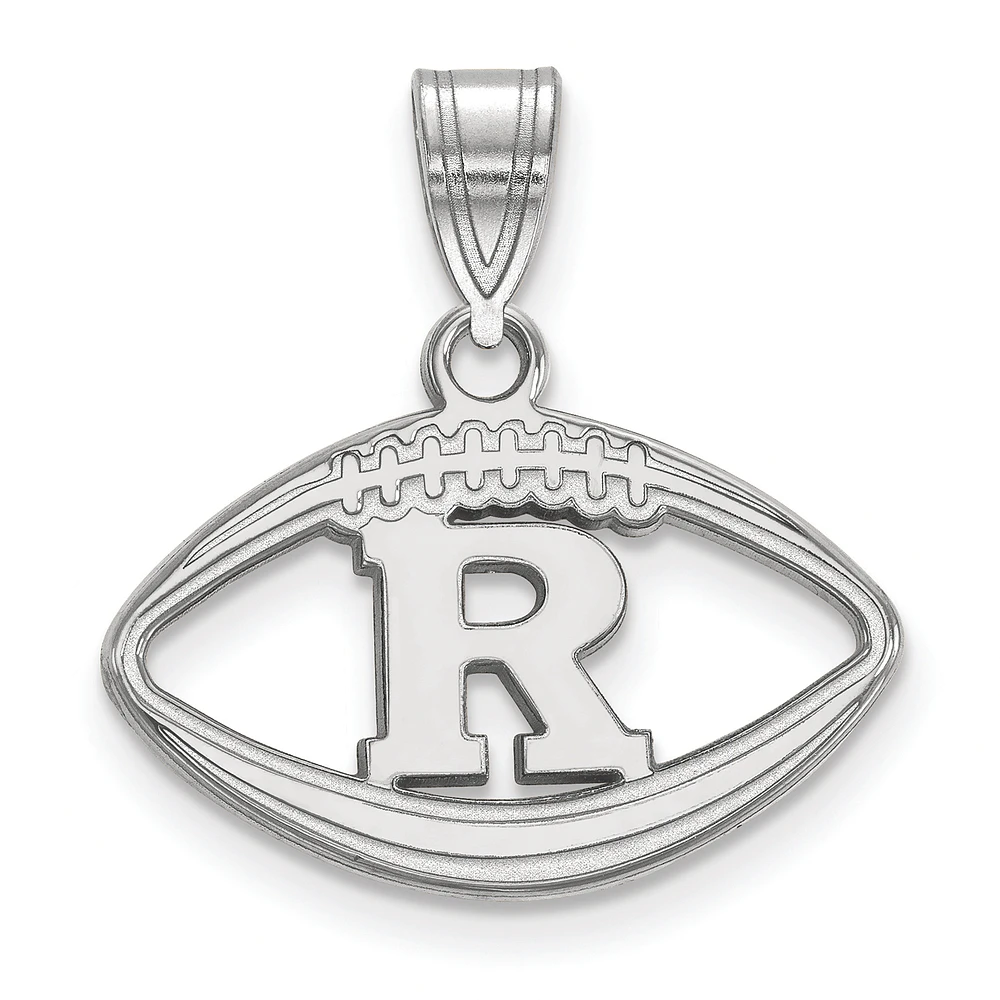 Women's Rutgers Scarlet Knights Sterling Silver Logo Football Pendant