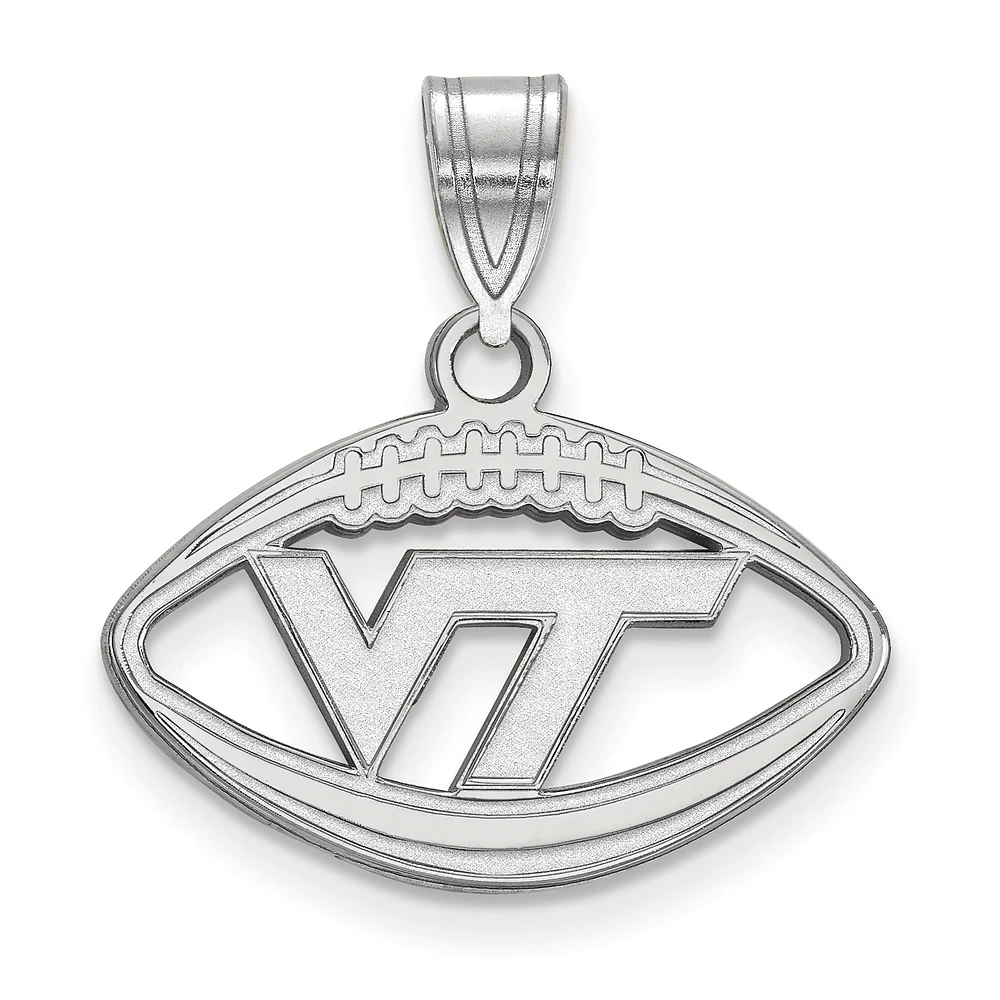Women's Virginia Tech Hokies Sterling Silver Logo Football Pendant