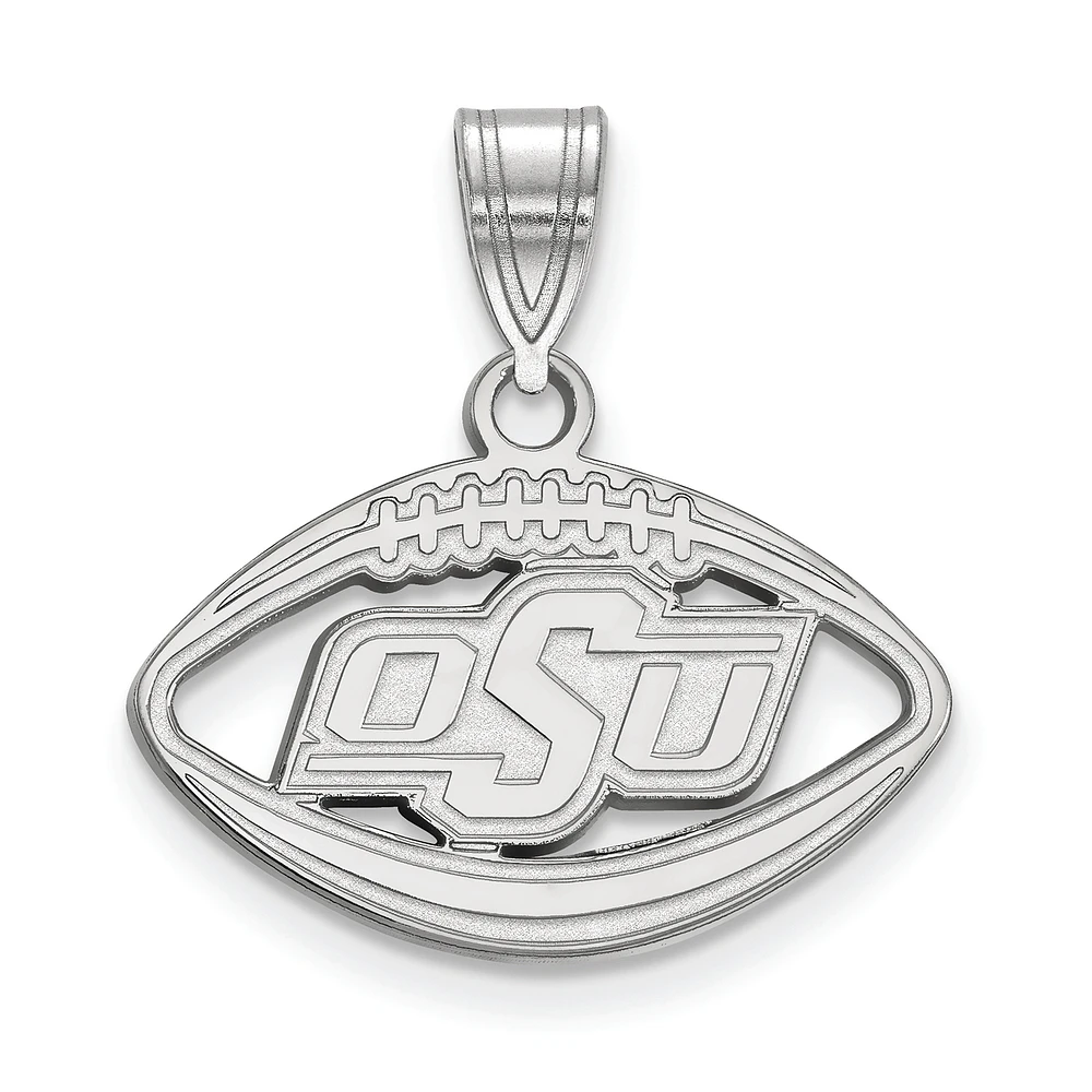Women's Oklahoma State Cowboys Sterling Silver Logo Football Pendant