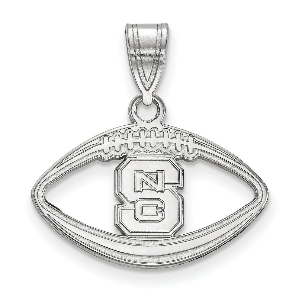 Women's NC State Wolfpack Sterling Silver Logo Football Pendant