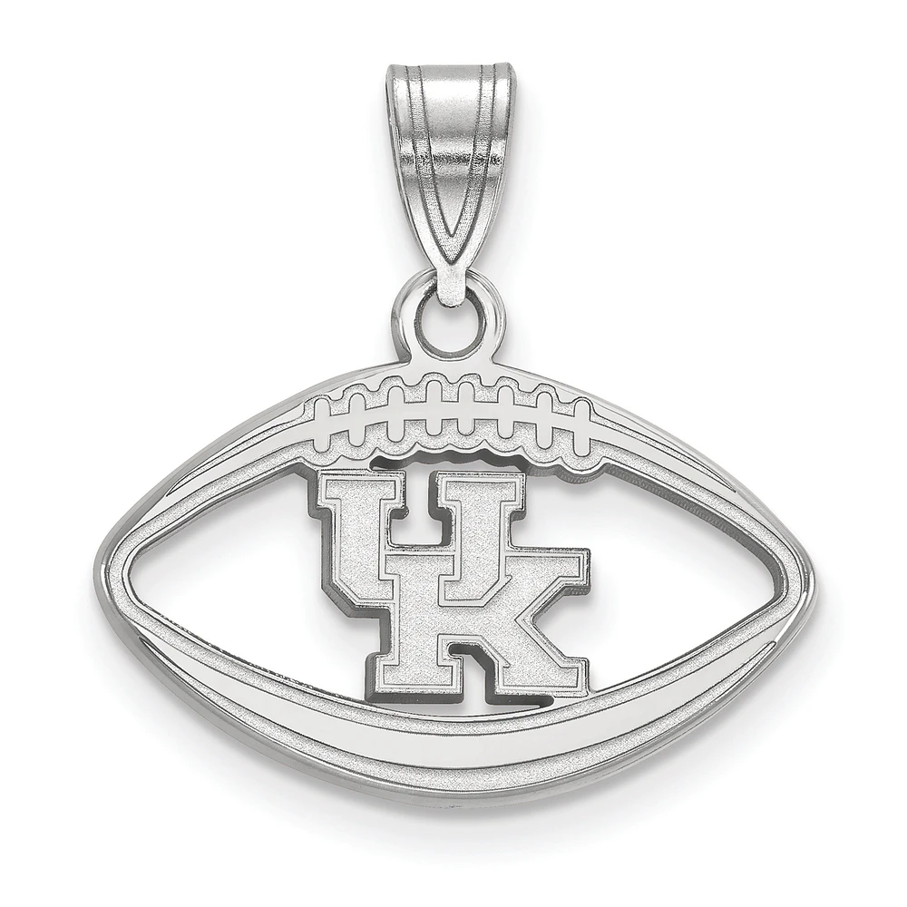 Women's Kentucky Wildcats Sterling Silver Logo Football Pendant