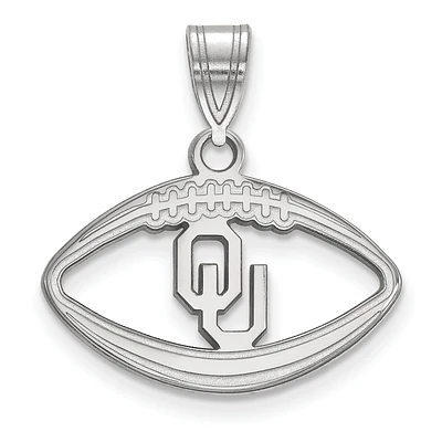 Women's Oklahoma Sooners Sterling Silver Logo Football Pendant