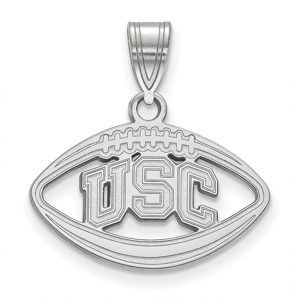 Women's USC Trojans Sterling Silver Logo Football Pendant
