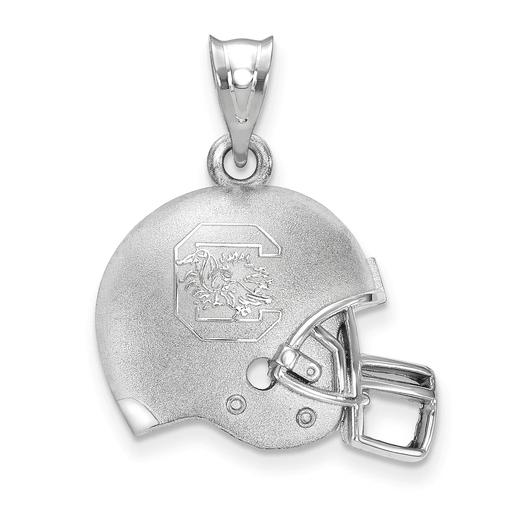Women's South Carolina Gamecocks Sterling Silver 3D Helmet with Logo Pendant