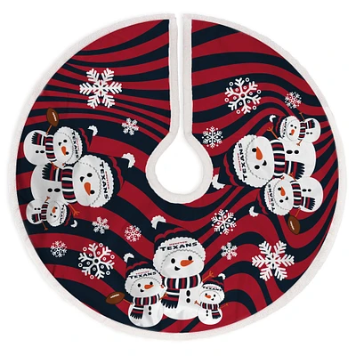 Houston Texans Snowman Sherpa Christmas Tree Skirt