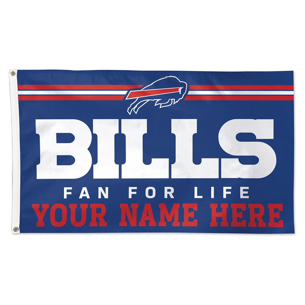 WinCraft Buffalo Bills 3' x 5' One-Sided Deluxe Personalized Flag