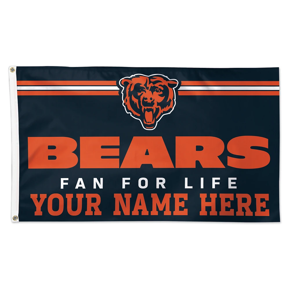 WinCraft Chicago Bears 3' x 5' One-Sided Deluxe Personalized Flag