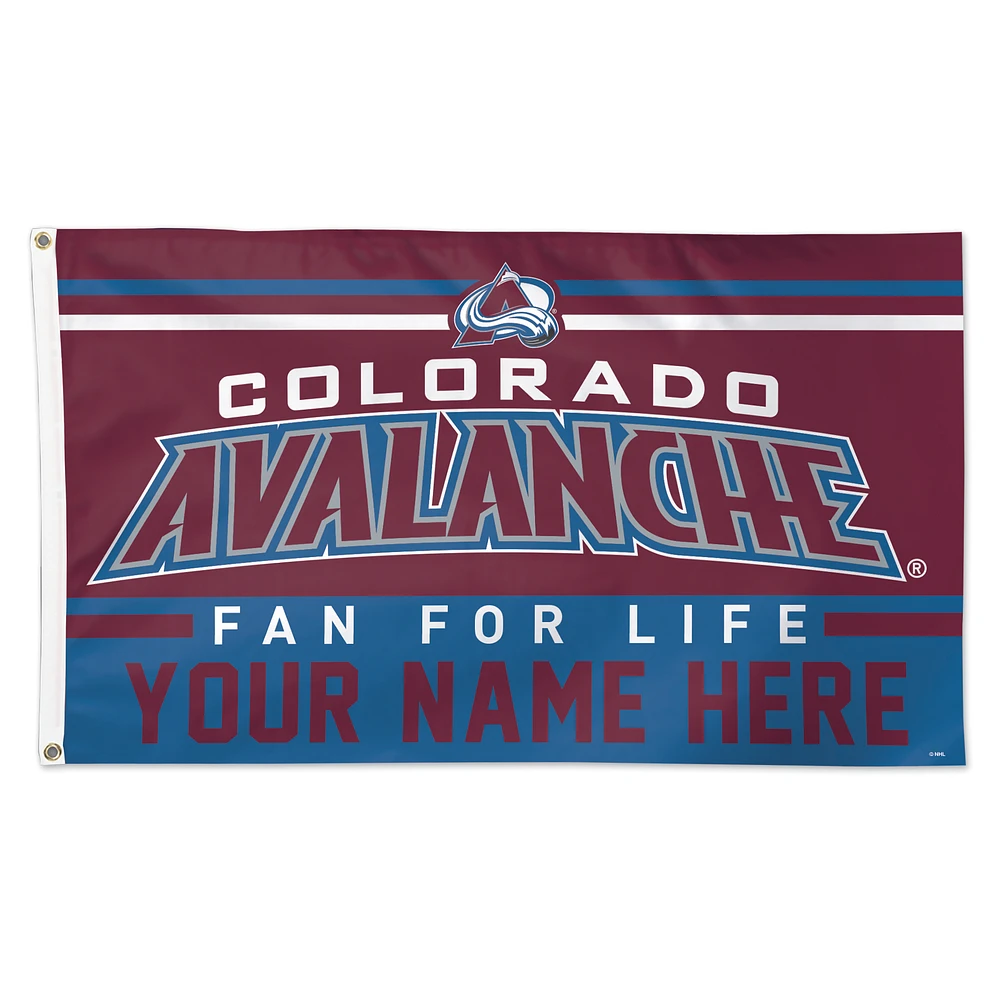 WinCraft Colorado Avalanche 3' x 5' One-Sided Deluxe Personalized Flag