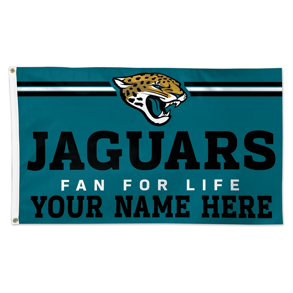 WinCraft Jacksonville Jaguars 3' x 5' One-Sided Deluxe Personalized Flag