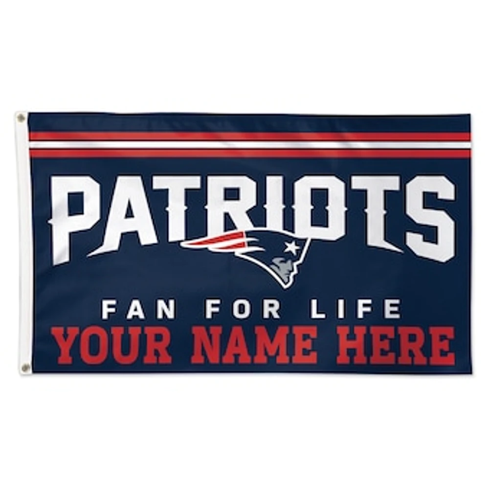 WinCraft New England Patriots 3' x 5' One-Sided Deluxe Personalized Flag