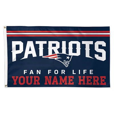 WinCraft New England Patriots 3' x 5' One-Sided Deluxe Personalized Flag