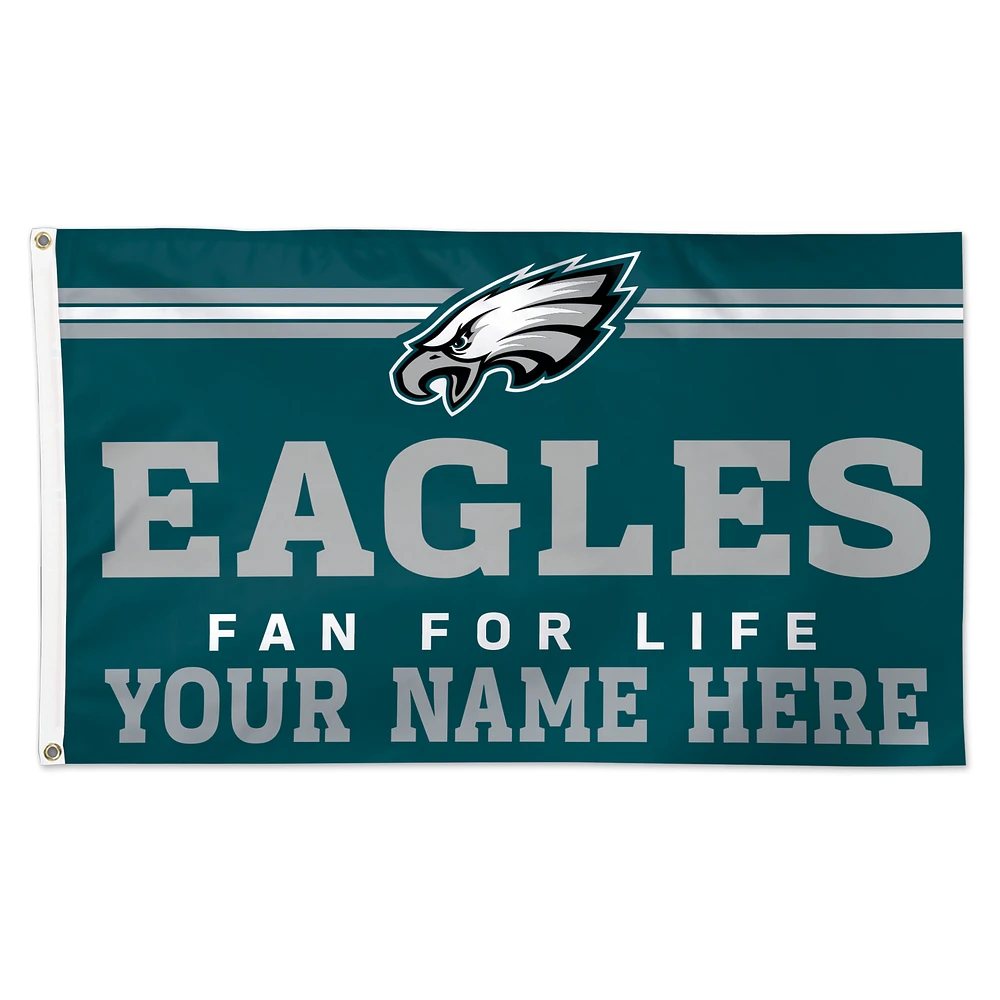 WinCraft Philadelphia Eagles 3' x 5' One-Sided Deluxe Personalized Flag