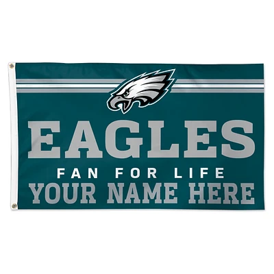 WinCraft Philadelphia Eagles 3' x 5' One-Sided Deluxe Personalized Flag
