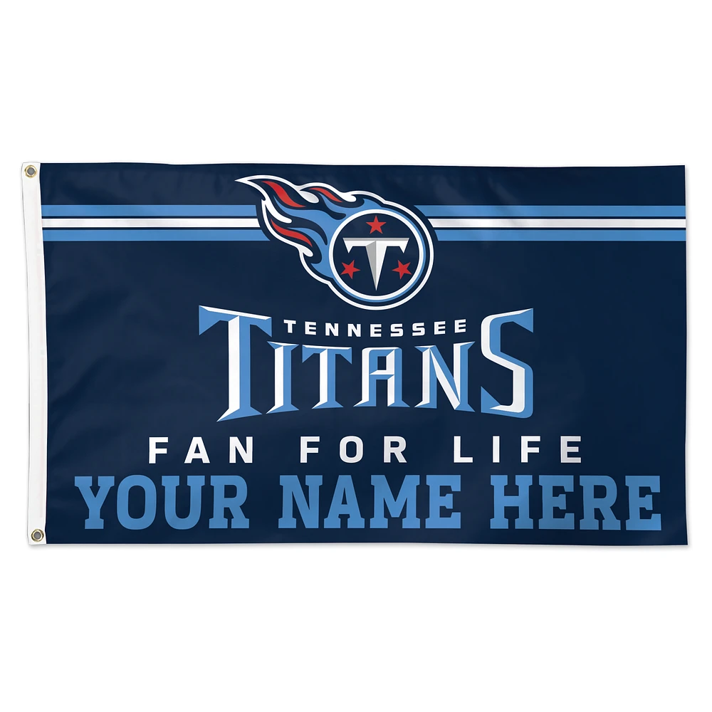 WinCraft Tennessee Titans 3' x 5' One-Sided Deluxe Personalized Flag