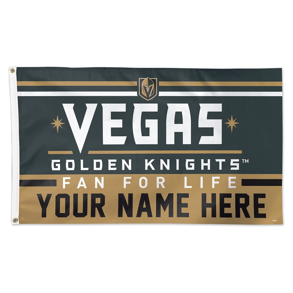 WinCraft Vegas Golden Knights 3' x 5' One-Sided Deluxe Personalized Flag