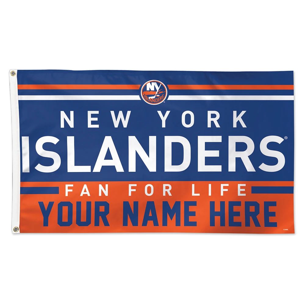 WinCraft New York Islanders 3' x 5' One-Sided Deluxe Personalized Flag