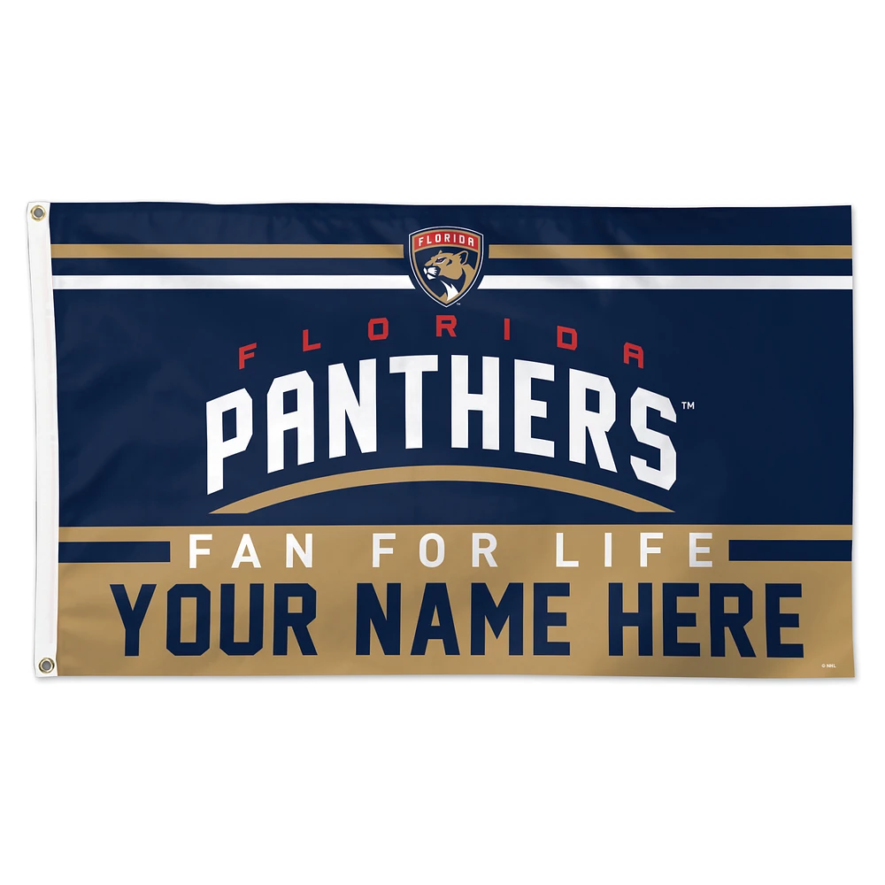 WinCraft Florida Panthers 3' x 5' One-Sided Deluxe Personalized Flag