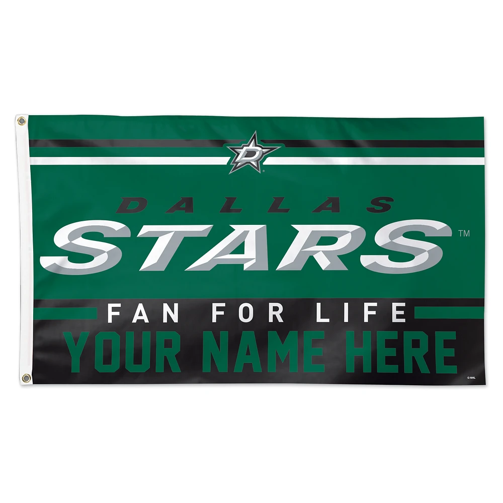 WinCraft Dallas Stars 3' x 5' One-Sided Deluxe Personalized Flag