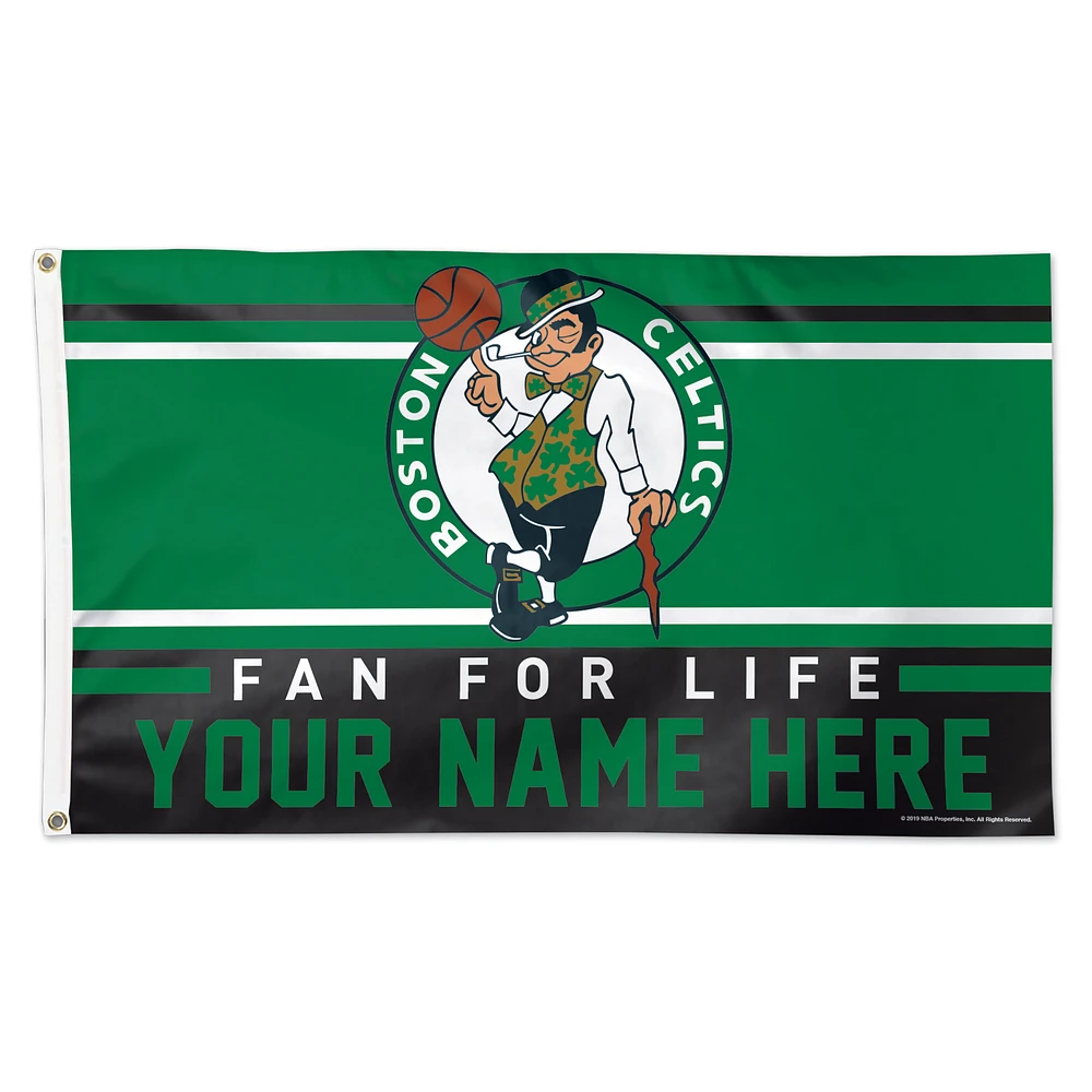 WinCraft Boston Celtics 3' x 5' One-Sided Deluxe Personalized Flag