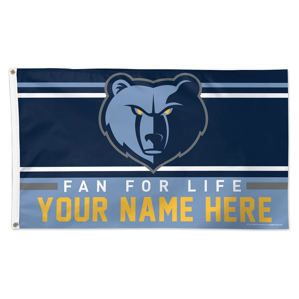 WinCraft Memphis Grizzlies 3' x 5' One-Sided Deluxe Personalized Flag