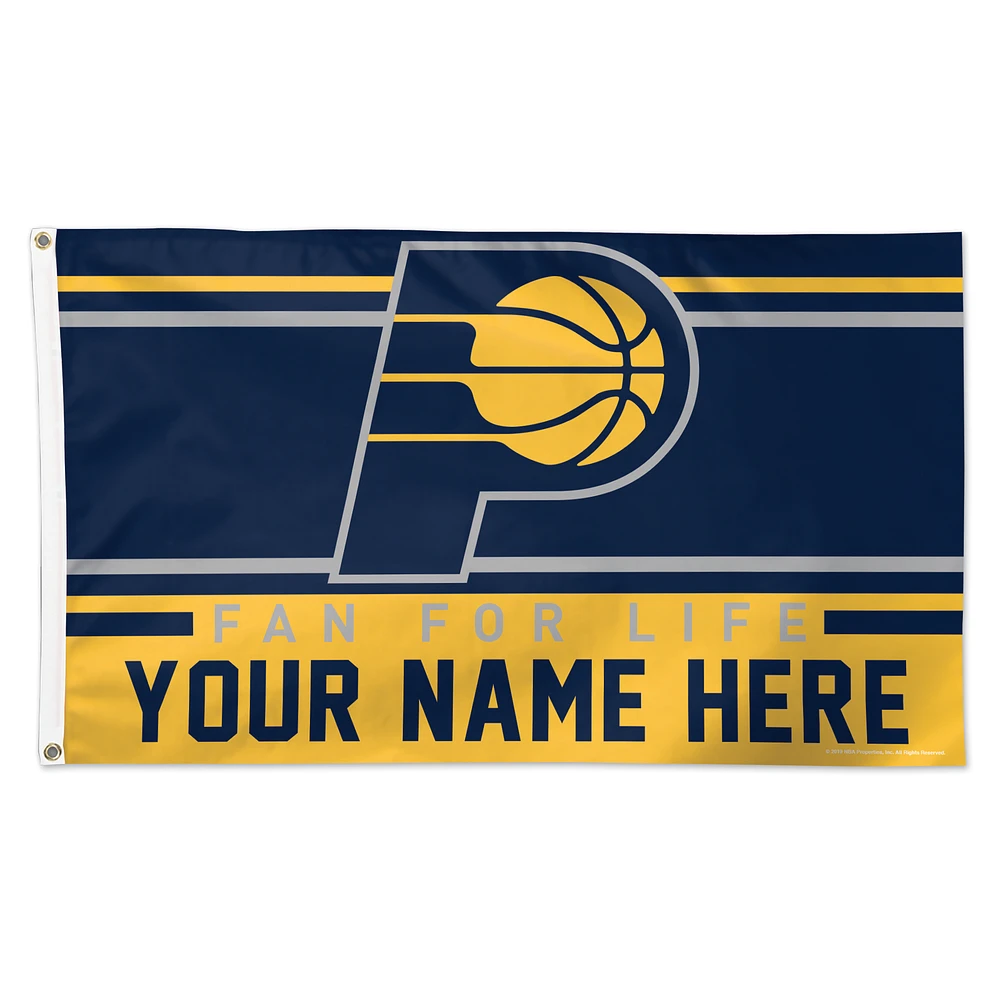 WinCraft Indiana Pacers 3' x 5' One-Sided Deluxe Personalized Flag