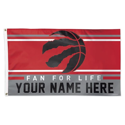 WinCraft Toronto Raptors 3' x 5' One-Sided Deluxe Personalized Flag