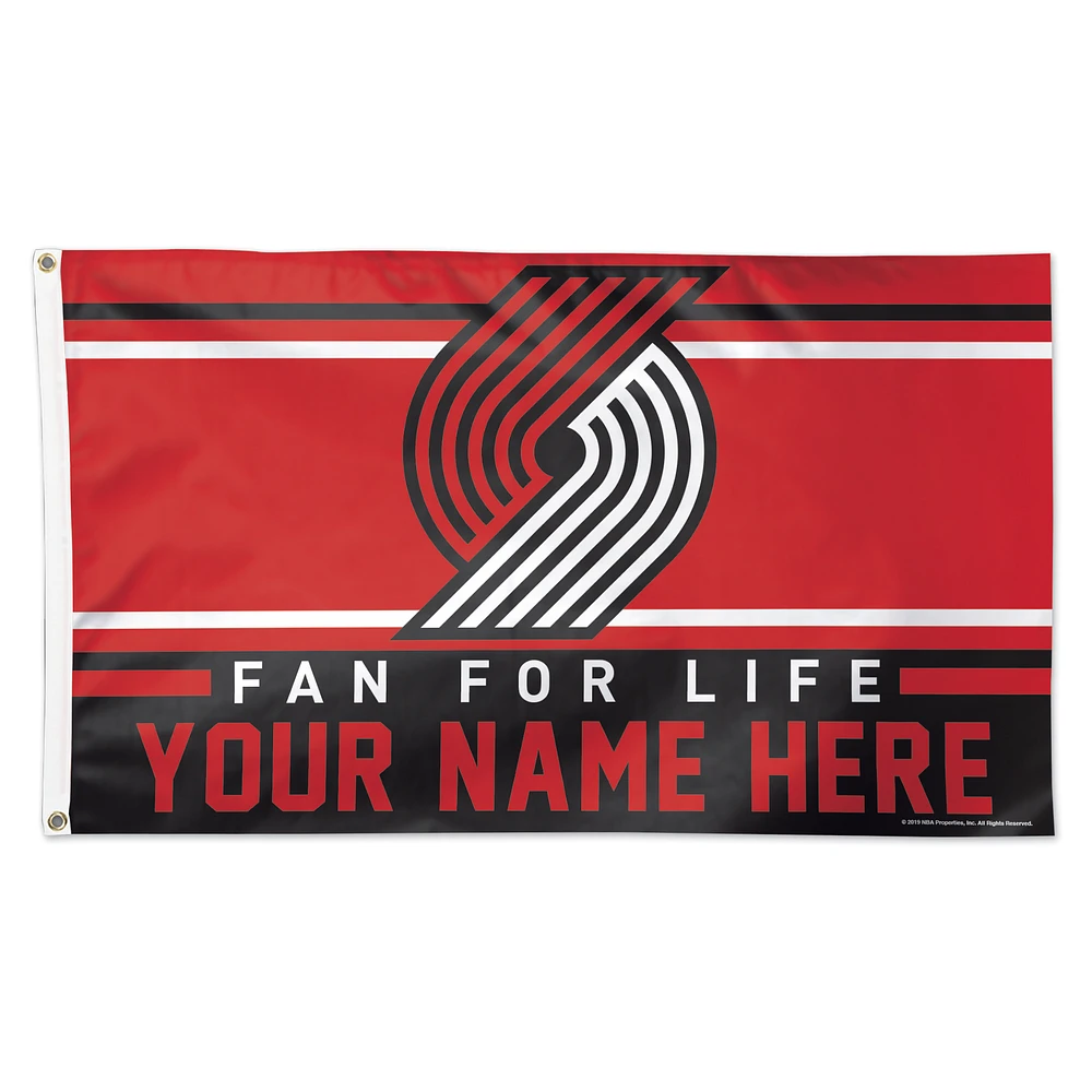WinCraft Portland Trail Blazers 3' x 5' One-Sided Deluxe Personalized Flag