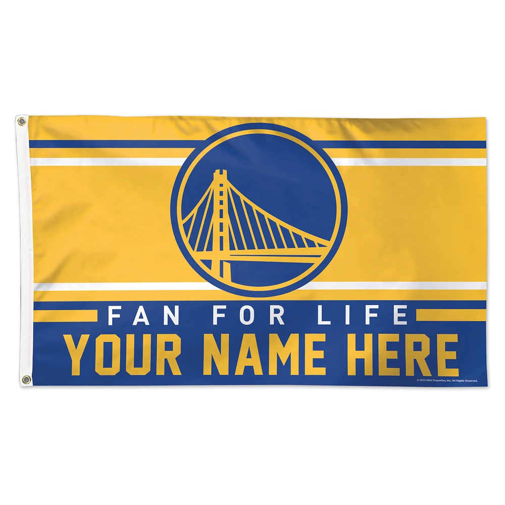 WinCraft Golden State Warriors 3' x 5' One-Sided Deluxe Personalized Flag