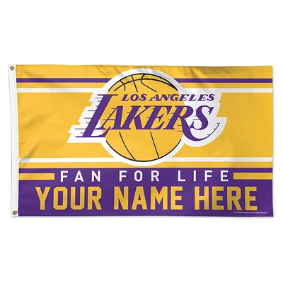 WinCraft Los Angeles Lakers 3' x 5' One-Sided Deluxe Personalized Flag