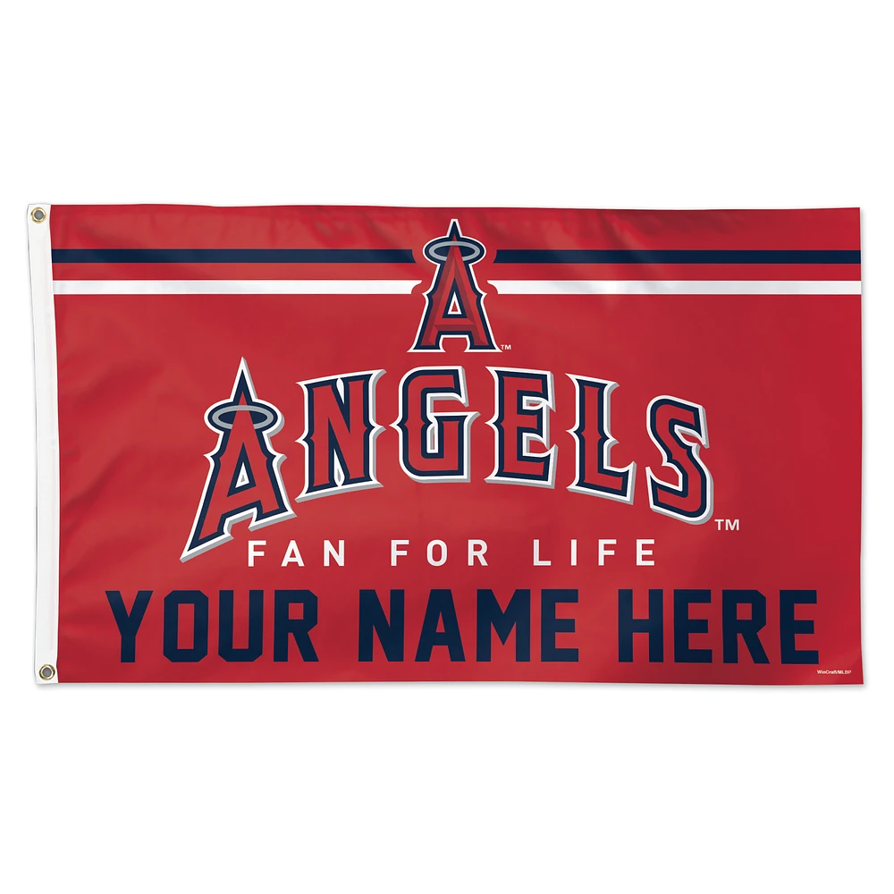 WinCraft Los Angeles Angels 3' x 5' One-Sided Deluxe Personalized Flag