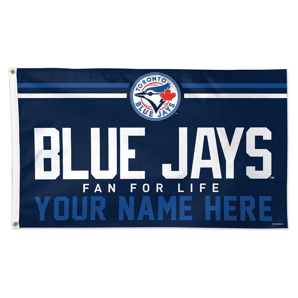 WinCraft Toronto Blue Jays 3' x 5' One-Sided Deluxe Personalized Flag