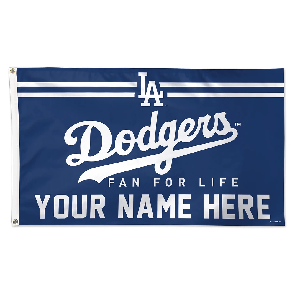 WinCraft Los Angeles Dodgers 3' x 5' One-Sided Deluxe Personalized Flag