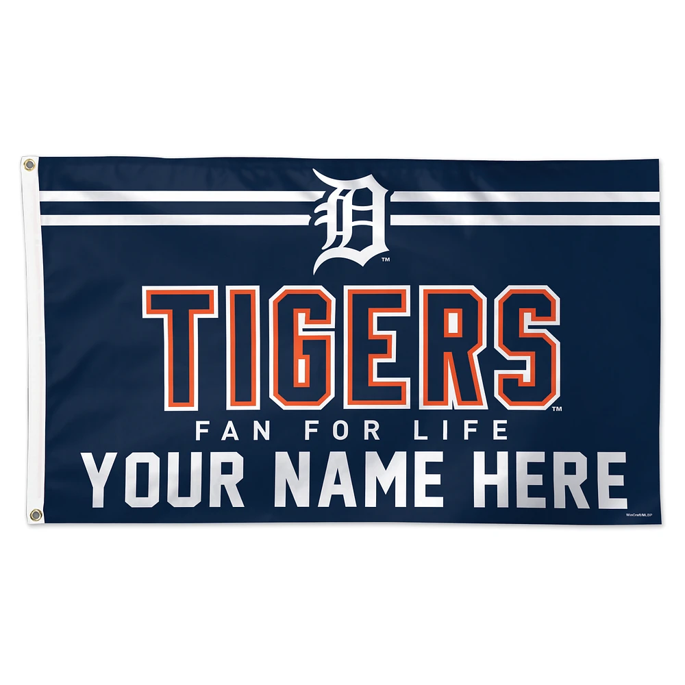 WinCraft Detroit Tigers 3' x 5' One-Sided Deluxe Personalized Flag