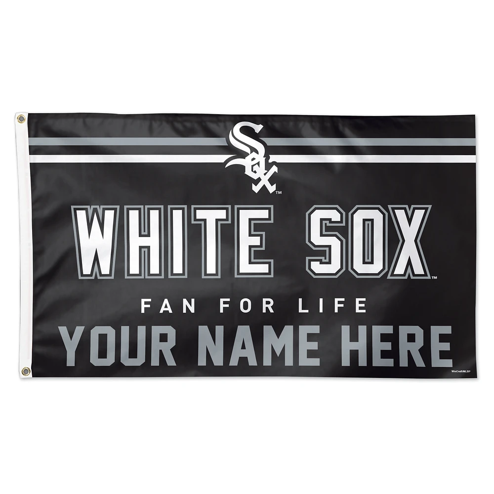 WinCraft Chicago White Sox 3' x 5' One-Sided Deluxe Personalized Flag