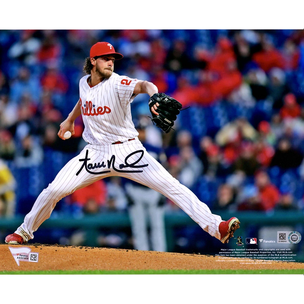 Aaron Nola Philadelphia Phillies Autographed 8" x 10" Leg Up Photograph