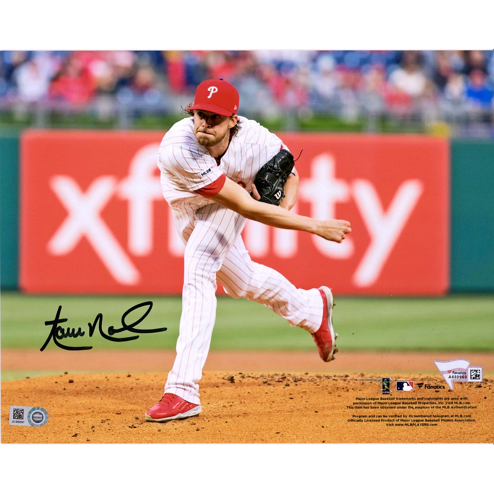 Aaron Nola Philadelphia Phillies Autographed 8" x 10" Throwing Photograph