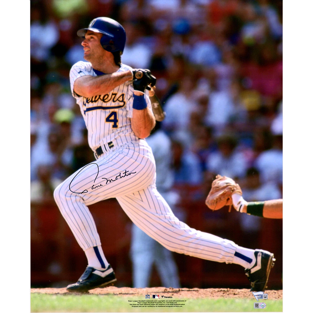 Paul Molitor Milwaukee Brewers Autographed 16" x 20" Hitting Photograph