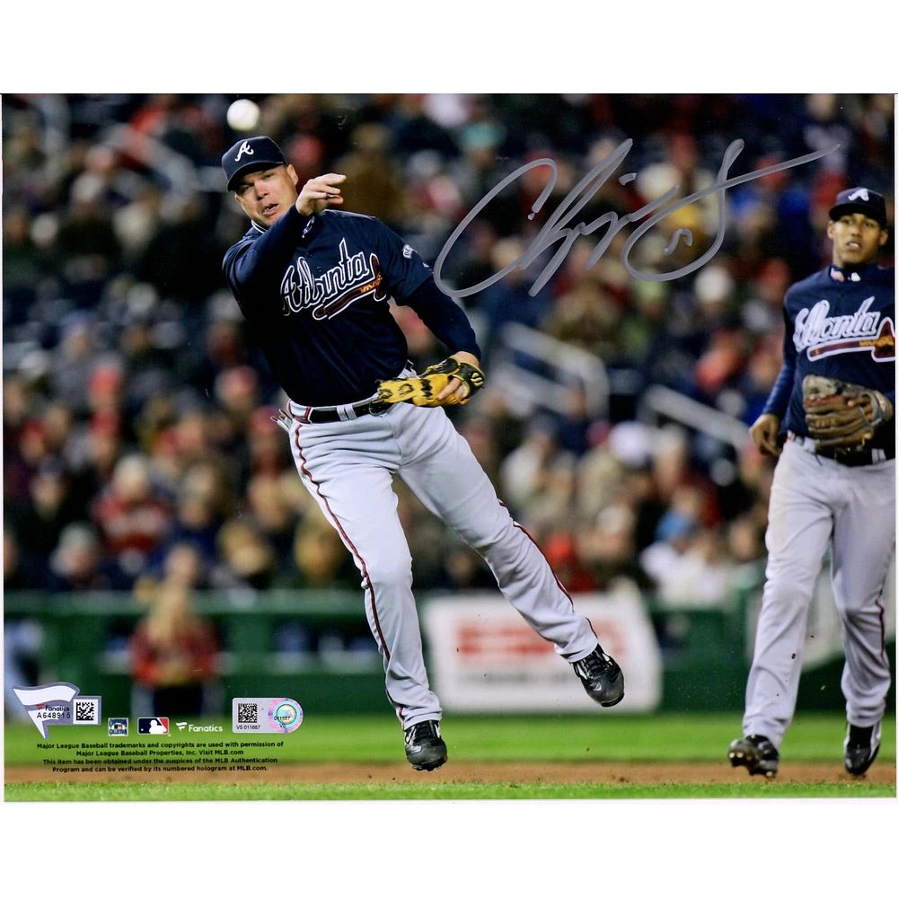 Chipper Jones Atlanta Braves Autographed 8" x 10" Throwing Photograph