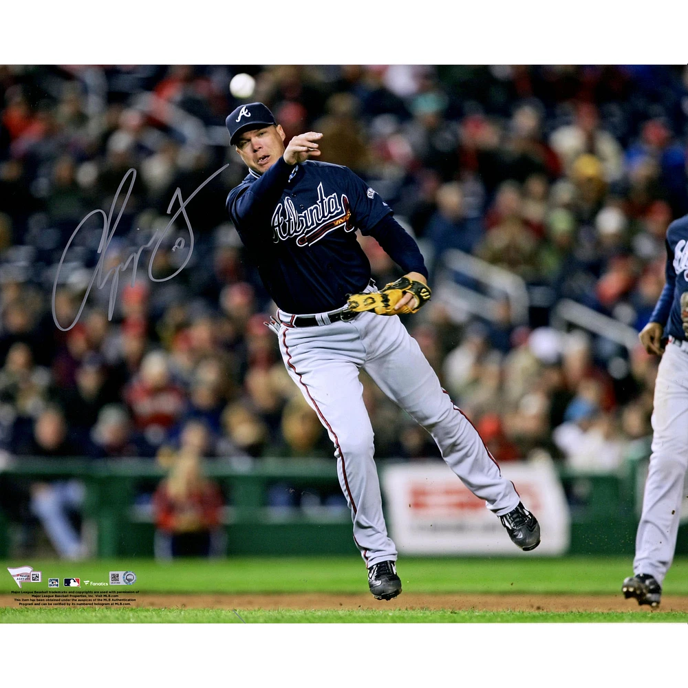 Chipper Jones Atlanta Braves Autographed 16" x 20" Throwing Photograph