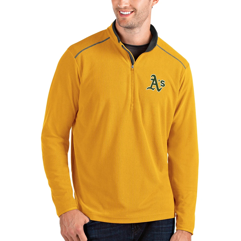 Men's Antigua Gold Athletics Glacier Quarter-Zip Pullover Jacket