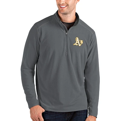Men's Antigua Gray Athletics Glacier Quarter-Zip Pullover Jacket