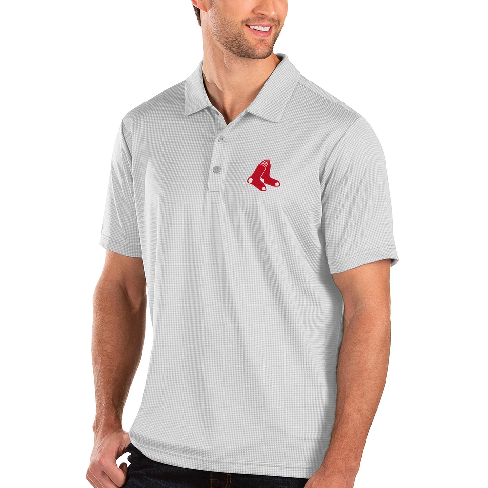 Men's Antigua White Boston Red Sox Balance Polo