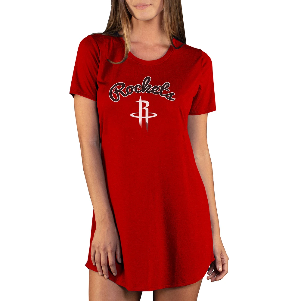 Women's Concepts Sport Red Houston Rockets Marathon Knit Nightshirt