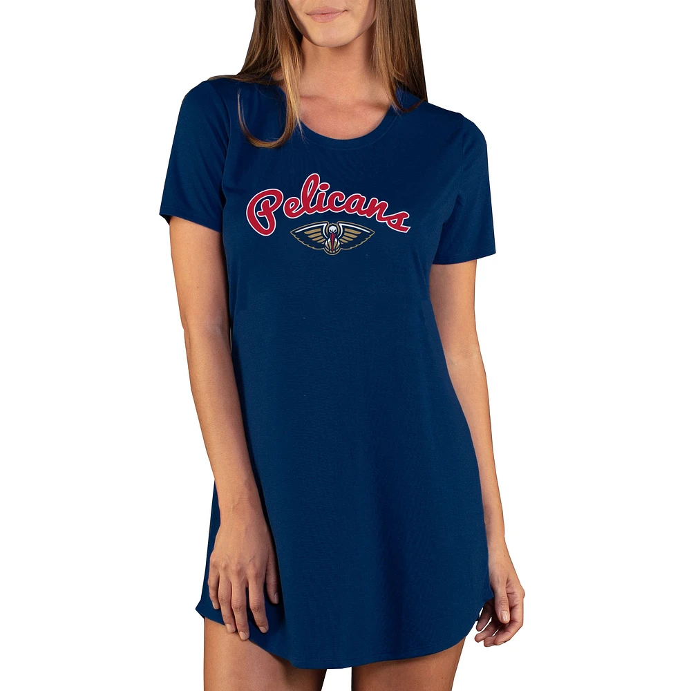 Women's Concepts Sport Navy New Orleans Pelicans Marathon Knit Nightshirt